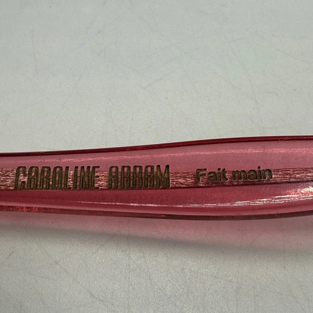 Caroline Abram Doreen 69 Cat Eye Eyeglasses Orange Pink Frames France‎ 53-15